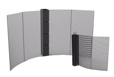 creative  curve transparent led displays